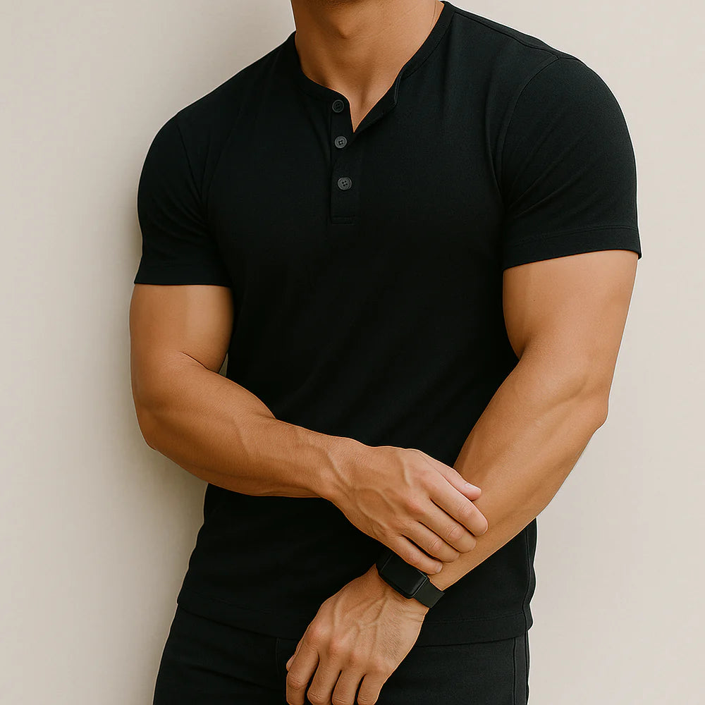 Men’s Short-Sleeve Henley T-Shirt