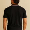 Men’s Ribbed Knit Polo Shirt